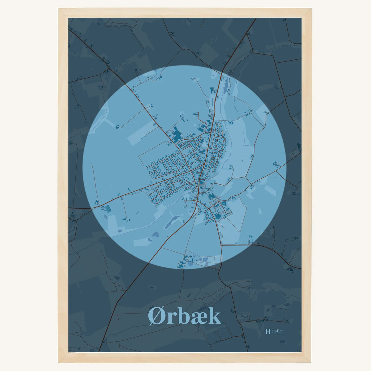 Ørbæk plakat – Centrum 2026 – Lys pastel blå