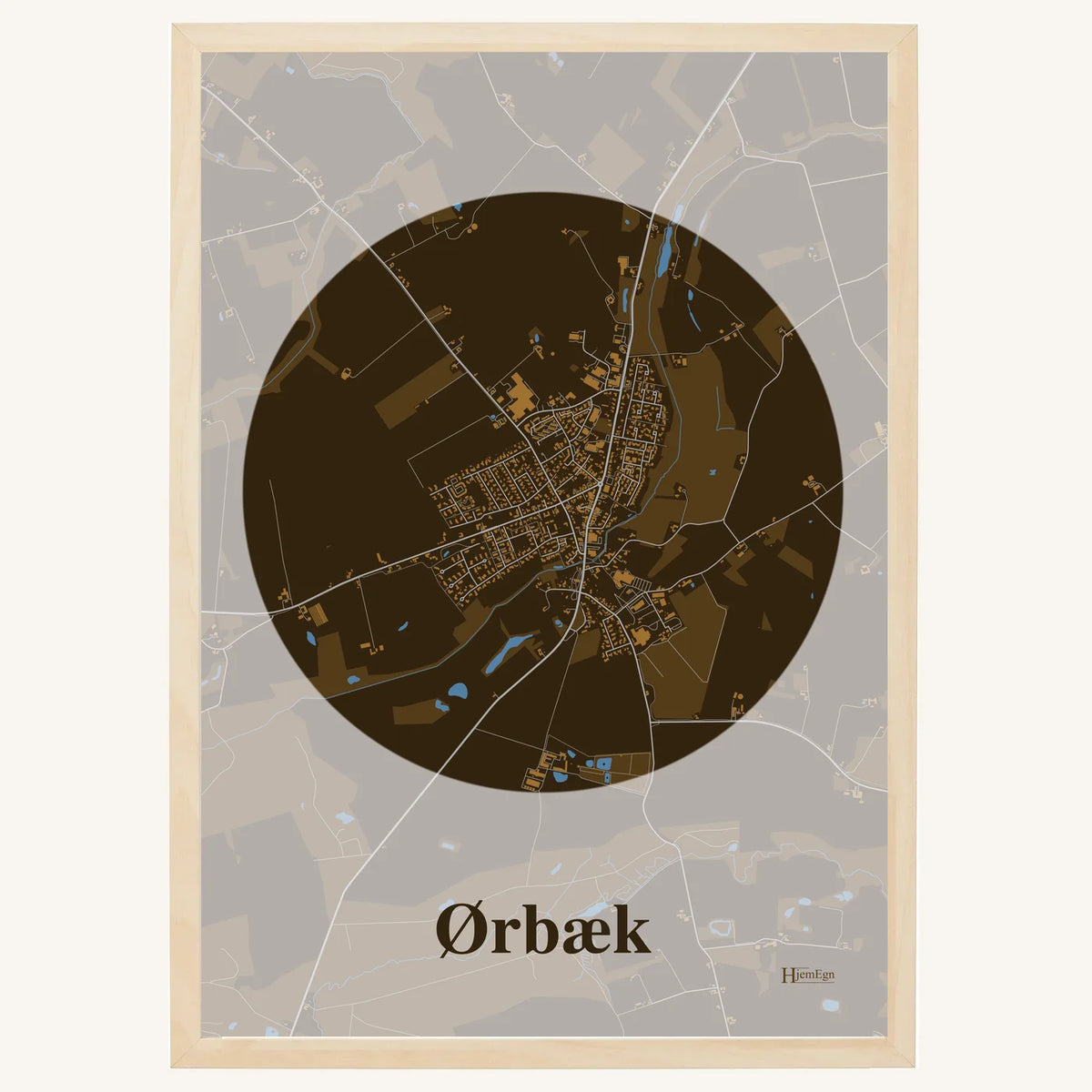 Ørbæk plakat – Centrum 2026 – Mørk brun
