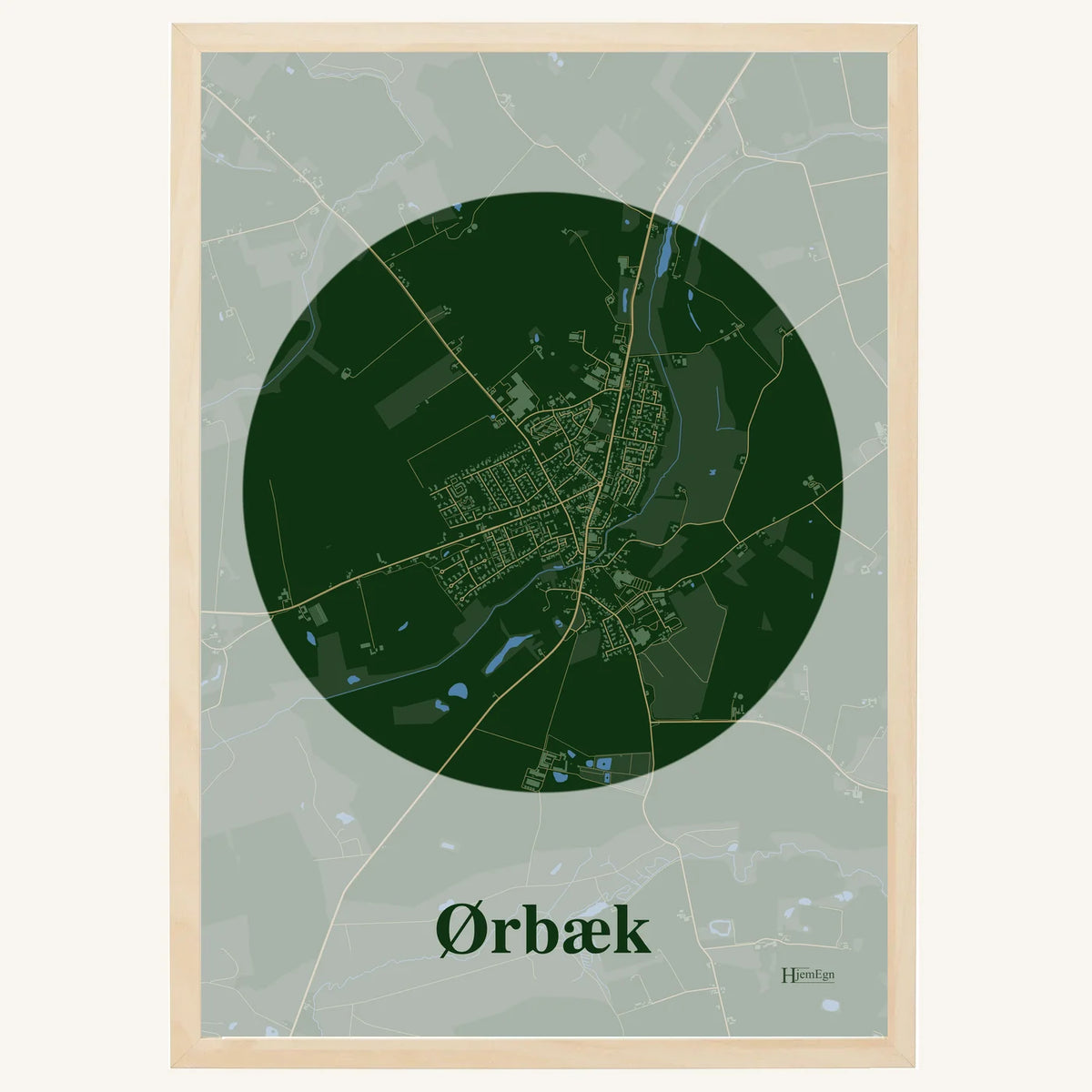 Ørbæk plakat – Centrum 2026 – Mørk grøn