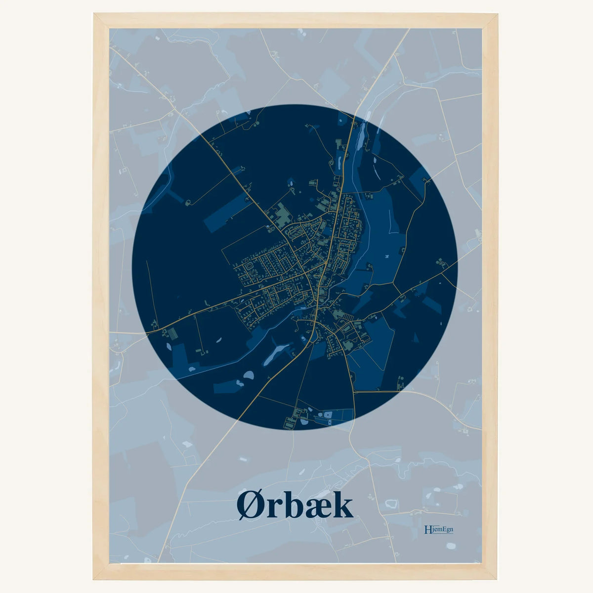 Ørbæk plakat – Centrum 2026 – Mørk blå