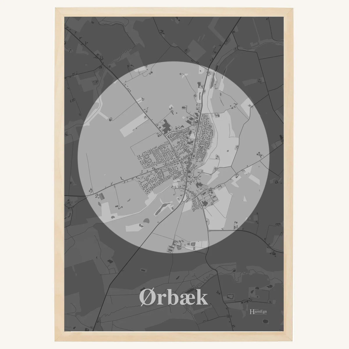 Ørbæk plakat – Centrum 2026 – Lys pastel grå