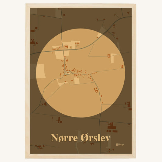 Nørre Ørslev plakat – Centrum 2026 – Lys pastel brun