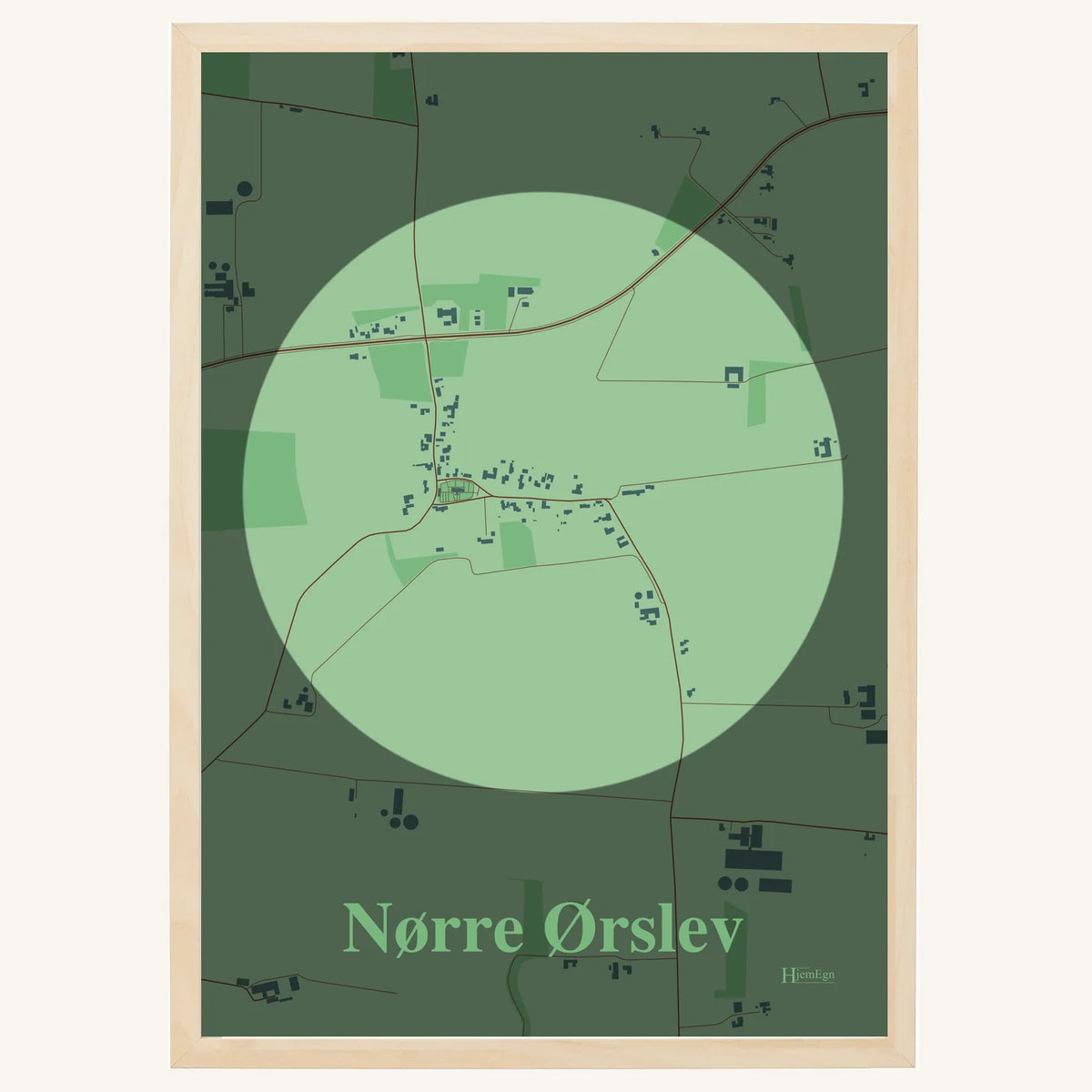 Nørre Ørslev plakat – Centrum 2026 – Lys pastel grøn