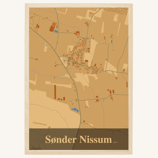 Sønder Nissum plakat – Firkantet 2026 – Lys pastel brun