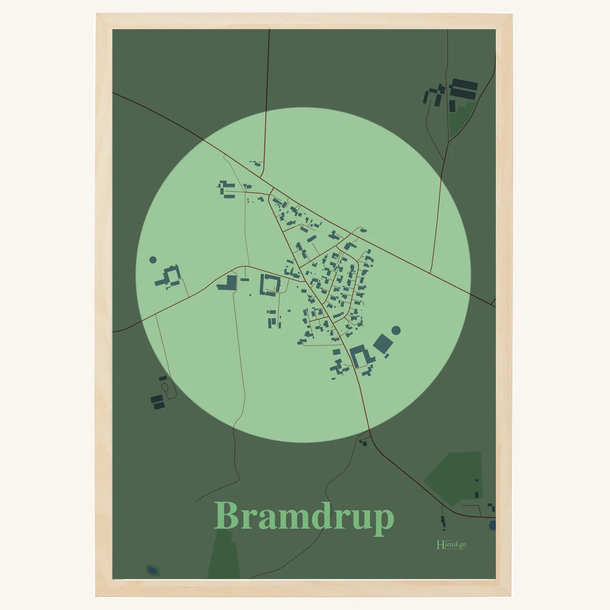 Bramdrup plakat – Centrum 2026 – Lys pastel grøn