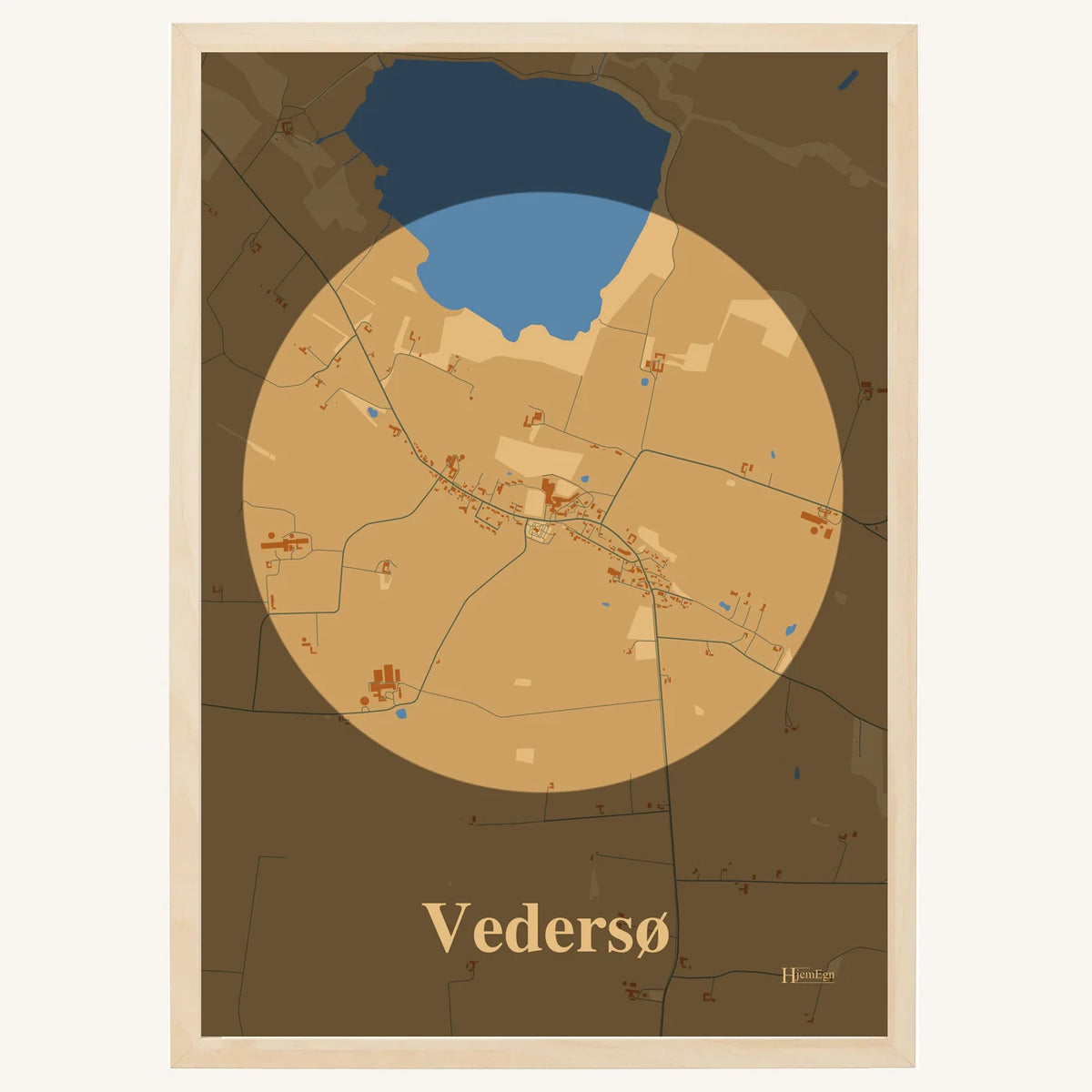 Vedersø plakat – Centrum 2026 – Lys pastel brun