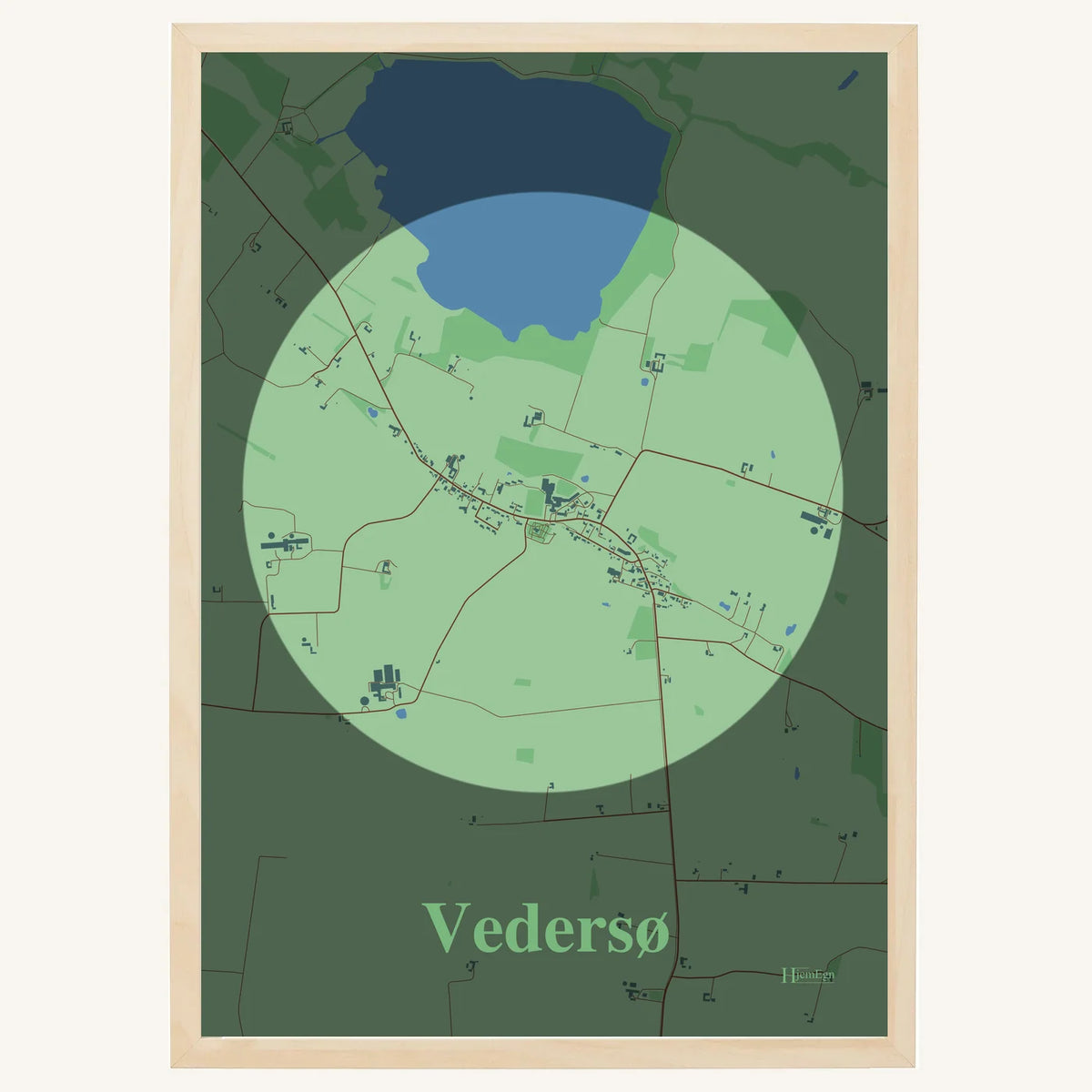 Vedersø plakat – Centrum 2026 – Lys pastel grøn