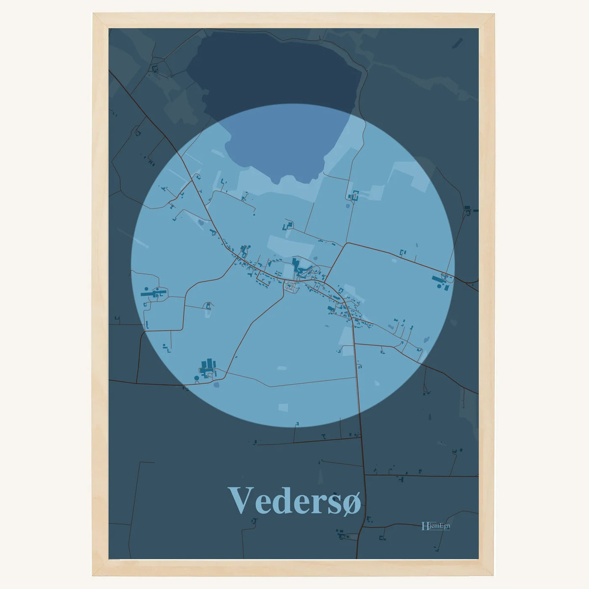 Vedersø plakat – Centrum 2026 – Lys pastel blå