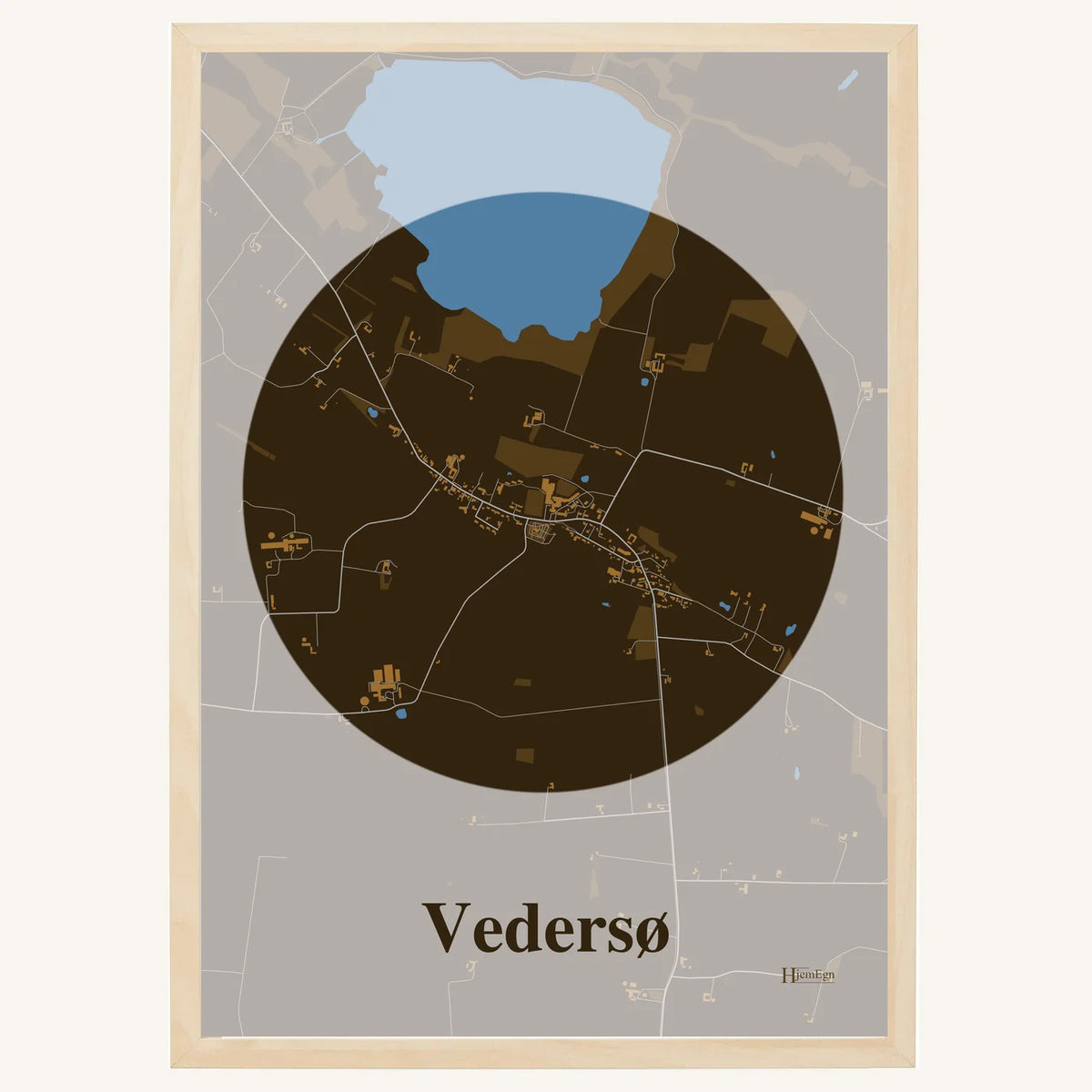 Vedersø plakat – Centrum 2026 – Mørk brun