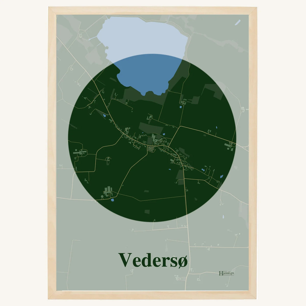 Vedersø plakat – Centrum 2026 – Mørk grøn