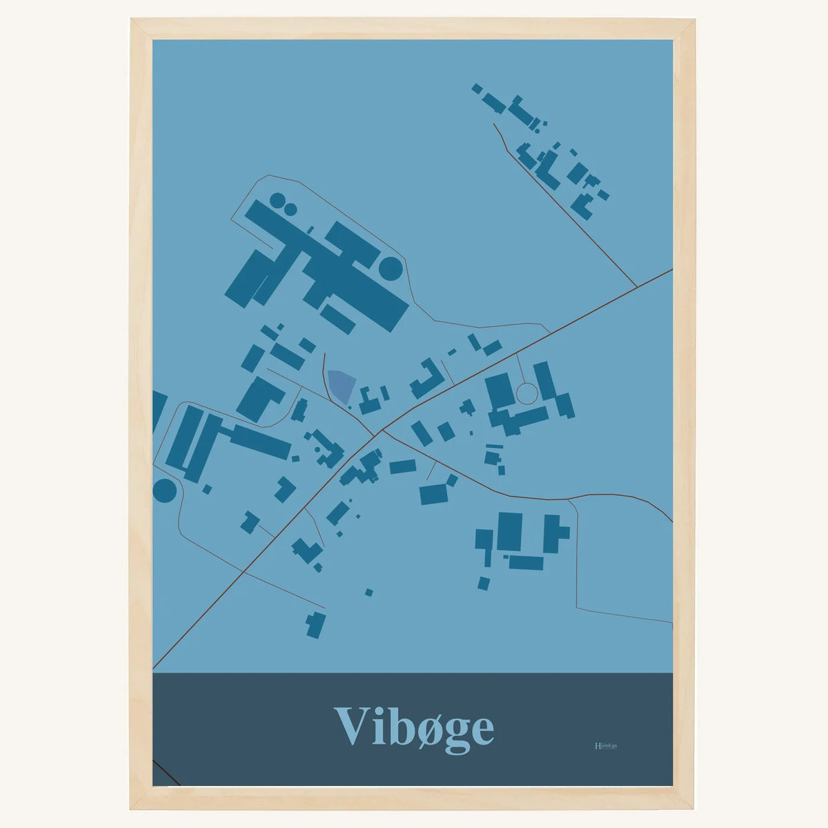 Vibøge plakat – Firkantet 2026 – Lys pastel blå