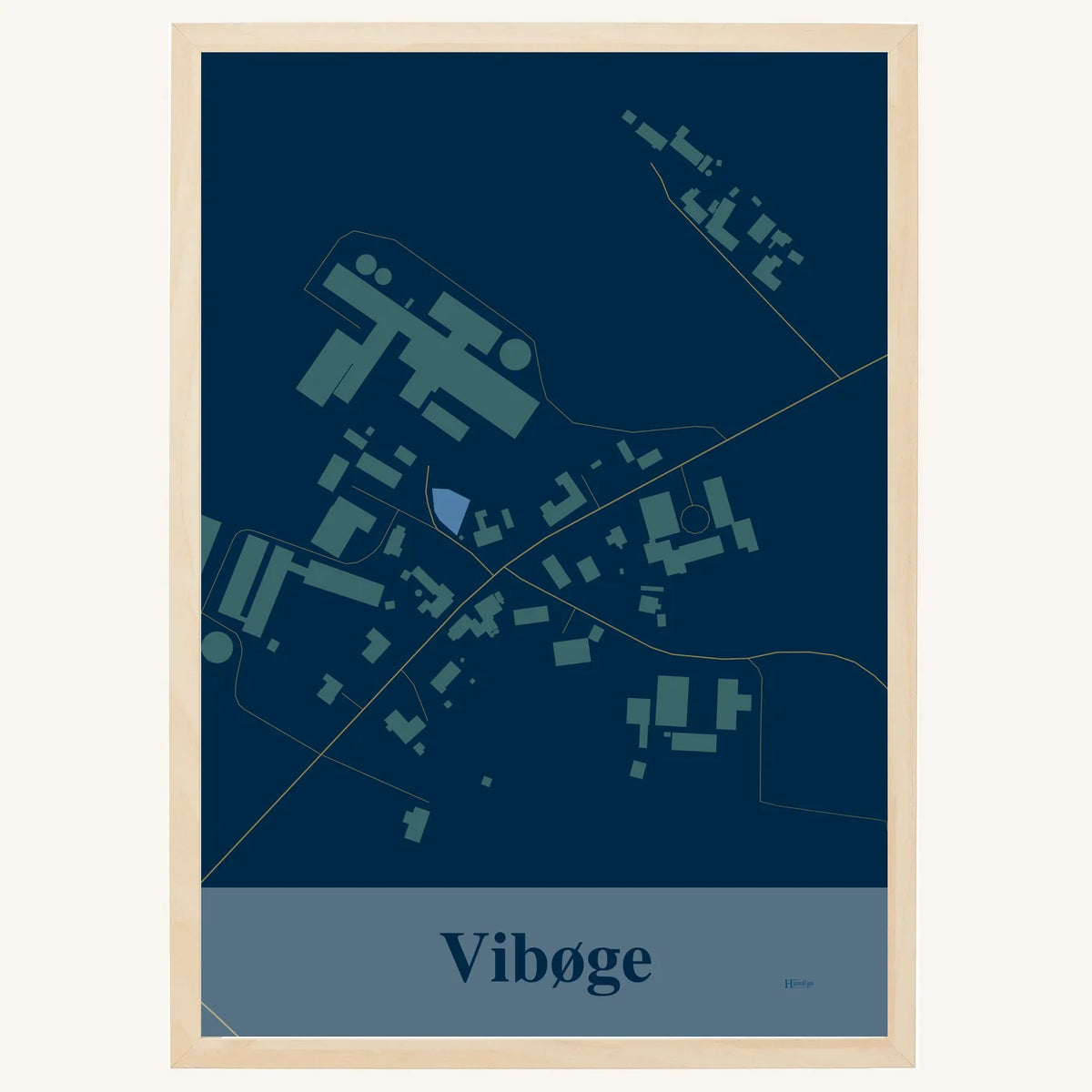Vibøge plakat – Firkantet 2026 – Mørk blå