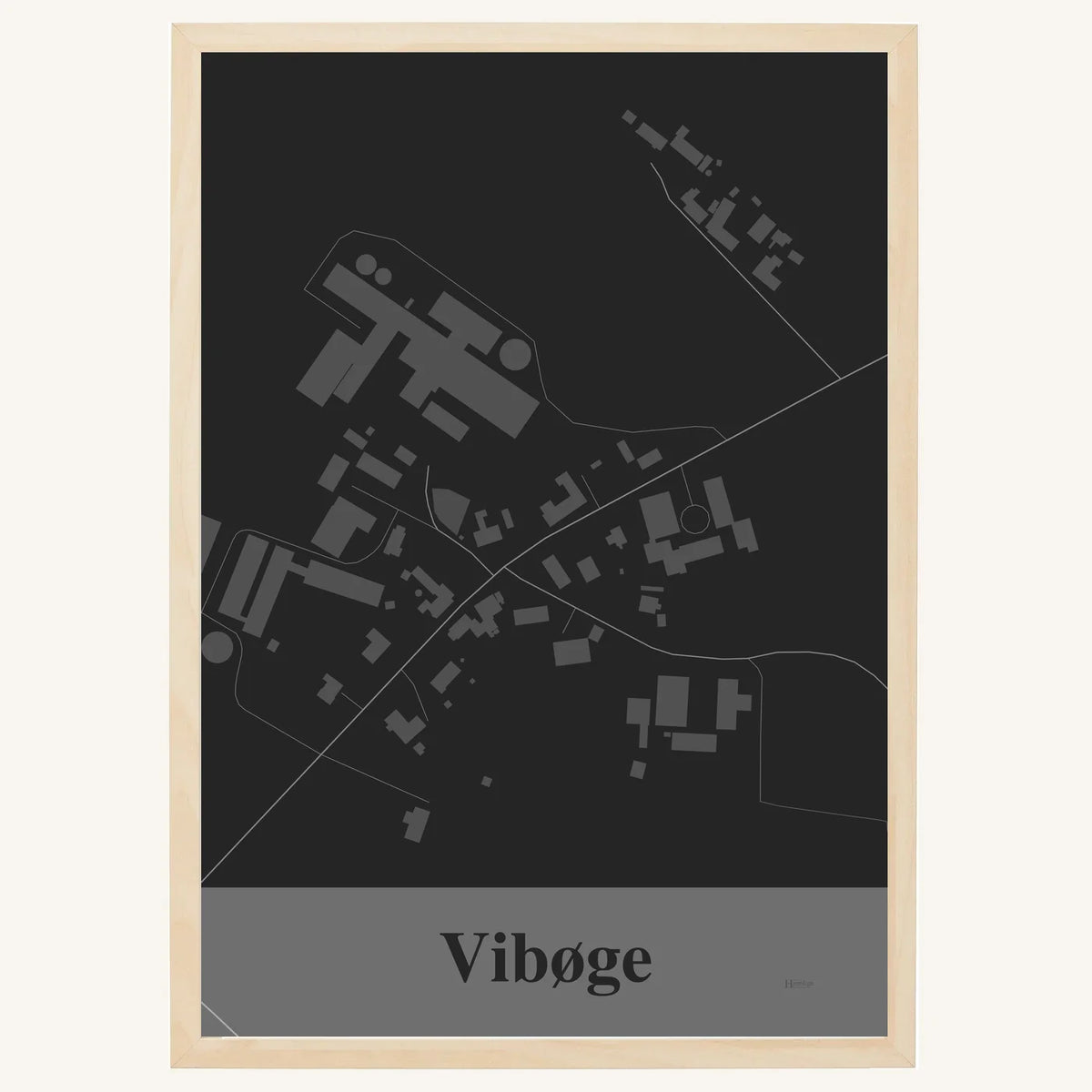 Vibøge plakat – Firkantet 2026 – Mørk grå