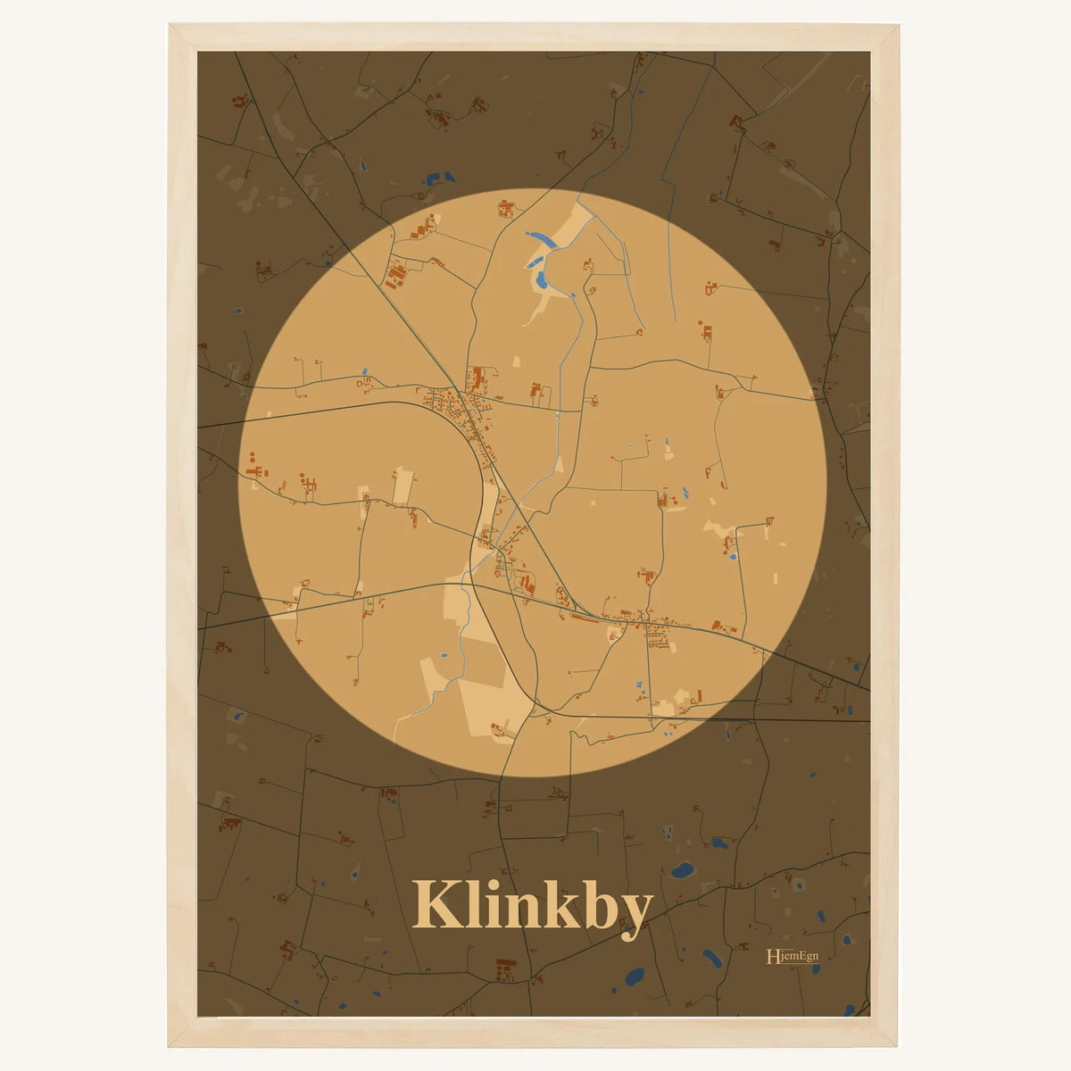 Klinkby plakat – Centrum 2026 – Lys pastel brun