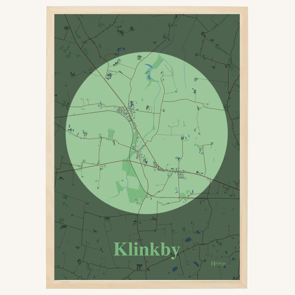Klinkby plakat – Centrum 2026 – Lys pastel grøn