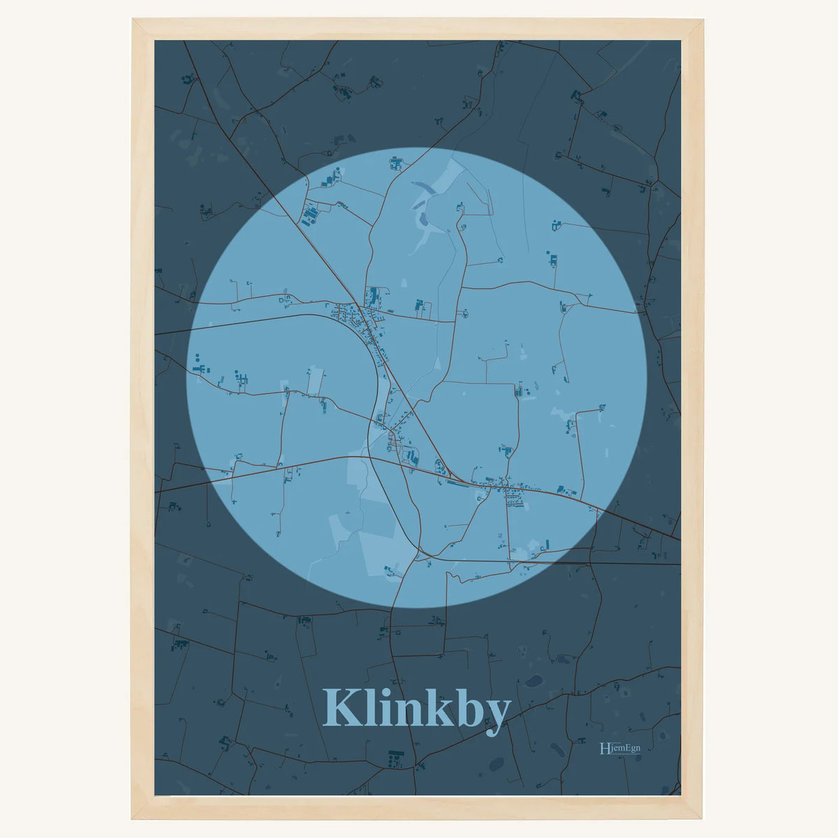 Klinkby plakat – Centrum 2026 – Lys pastel blå