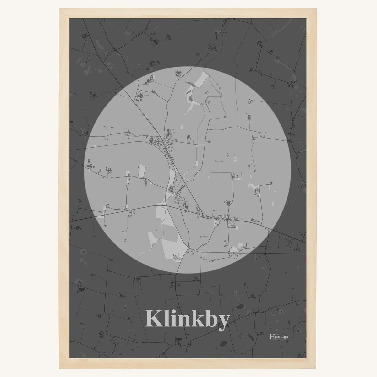 Klinkby plakat – Centrum 2026 – Lys pastel grå