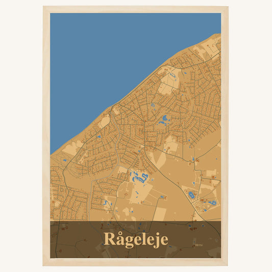 Rågeleje Plakat – Lys pastel brun