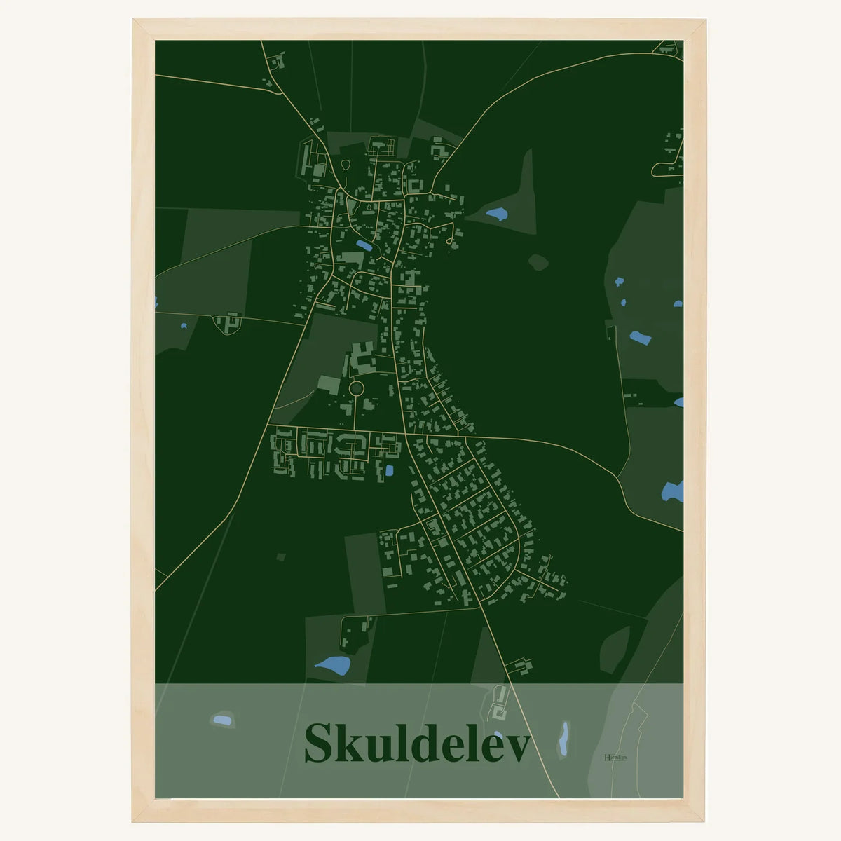 Skuldelev plakat – Firkantet 2026 – Mørk grøn