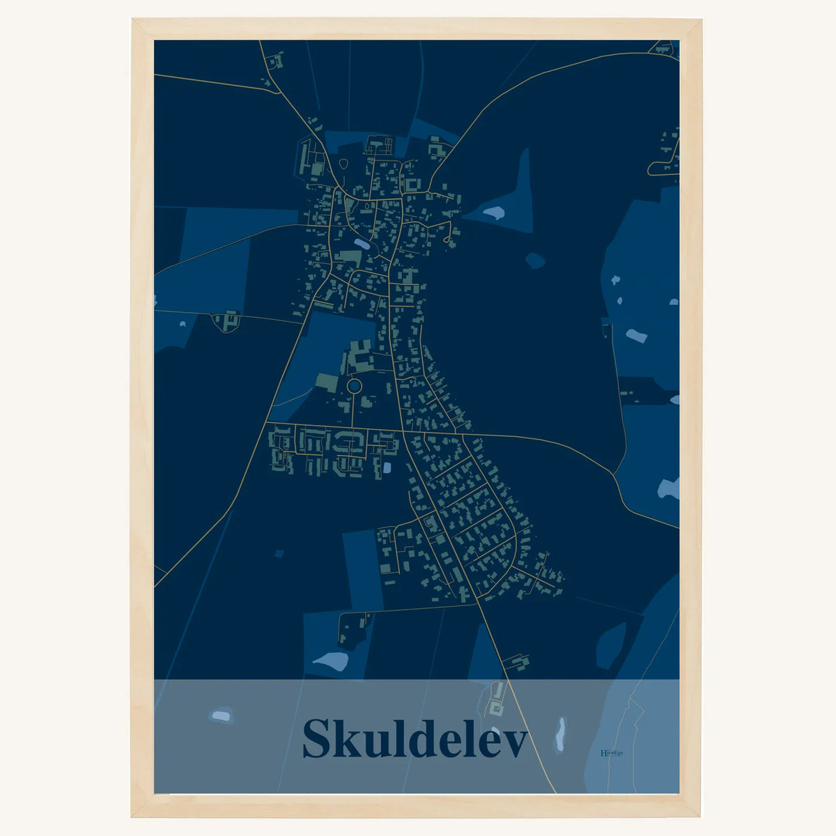 Skuldelev plakat – Firkantet 2026 – Mørk blå