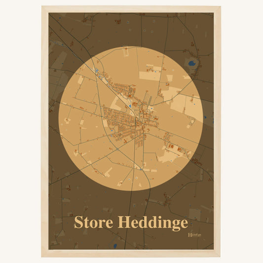 Store Heddinge plakat – Centrum 2026 – Lys pastel brun