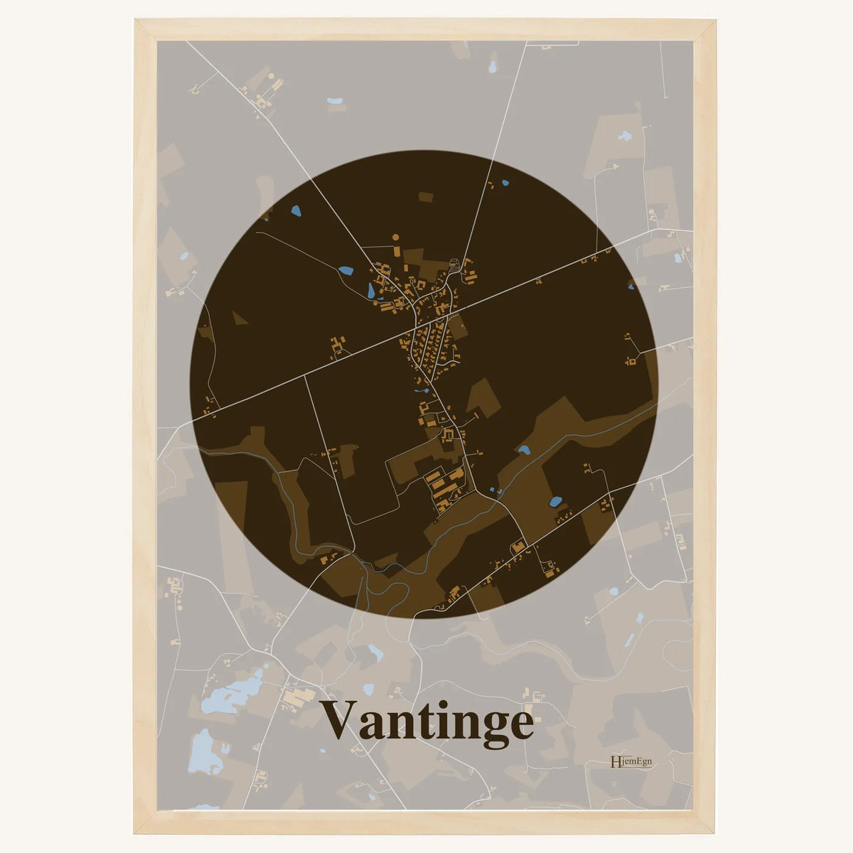 Vantinge plakat – Centrum 2026 – Mørk brun