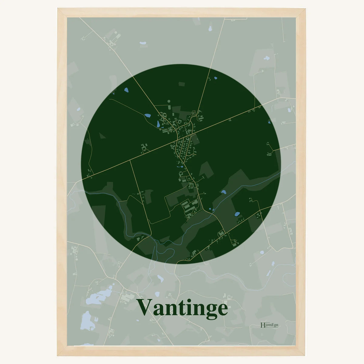Vantinge plakat – Centrum 2026 – Mørk grøn