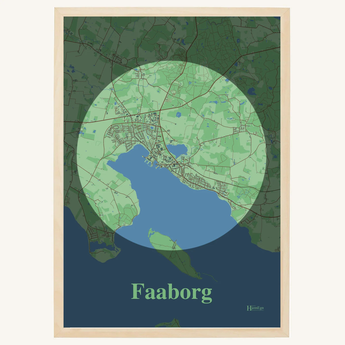 Faaborg plakat – Centrum 2026 – Lys pastel grøn