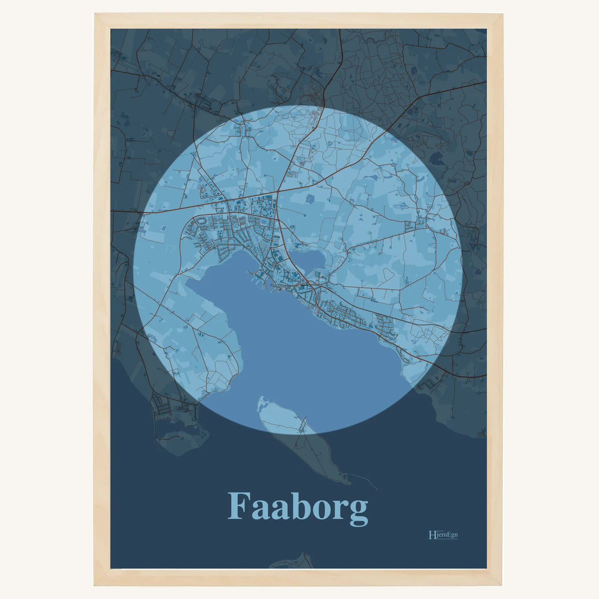Faaborg plakat – Centrum 2026 – Lys pastel blå