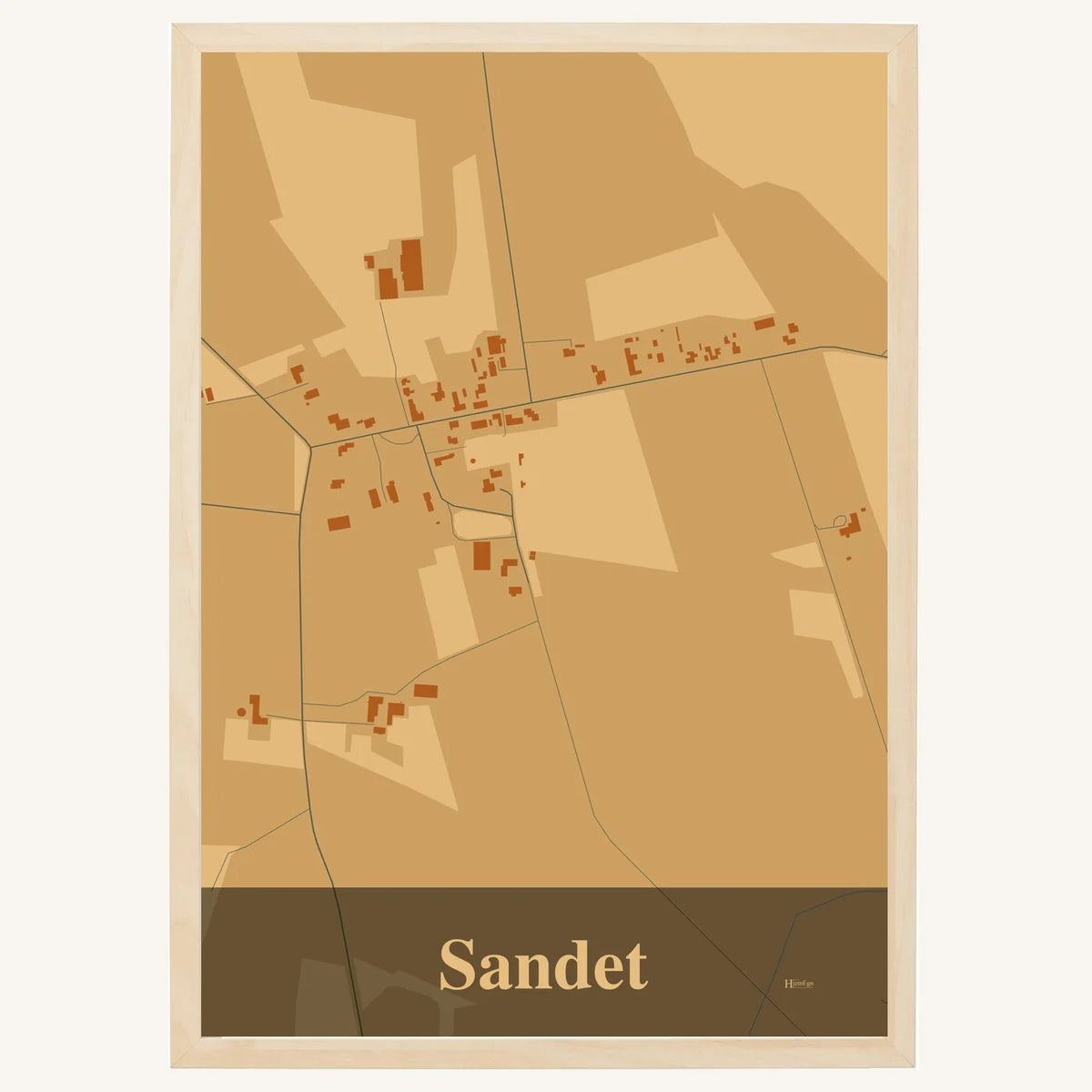 Sandet plakat – Firkantet 2026 – Lys pastel brun