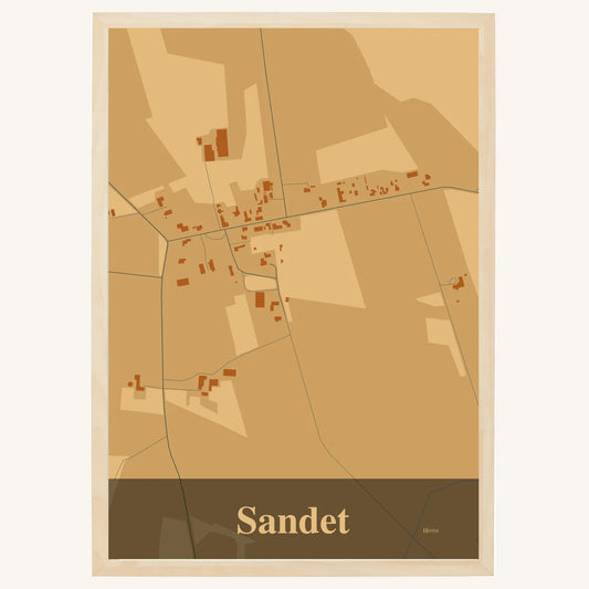 Sandet plakat – Firkantet 2026 – Lys pastel brun