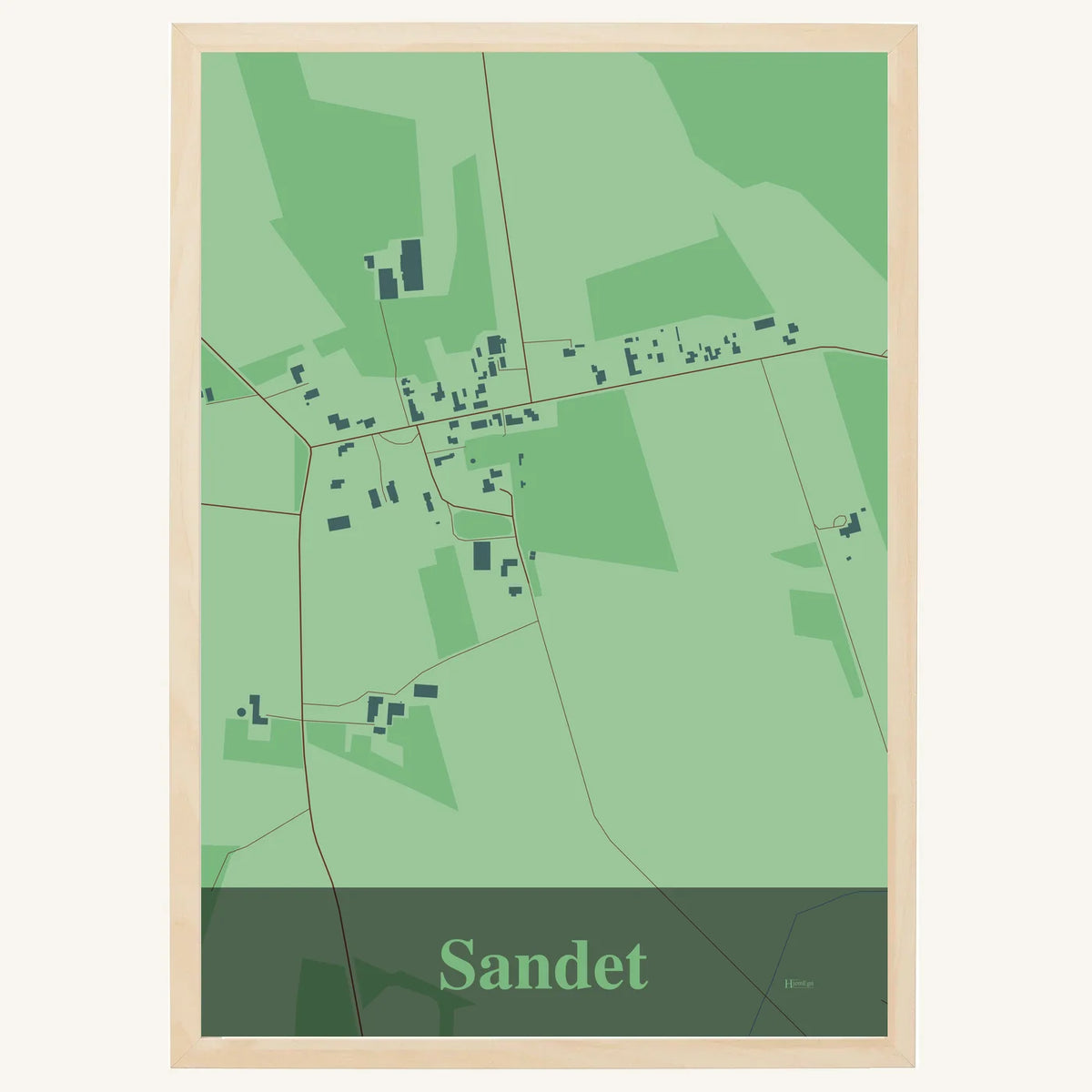 Sandet plakat – Firkantet 2026 – Lys pastel grøn