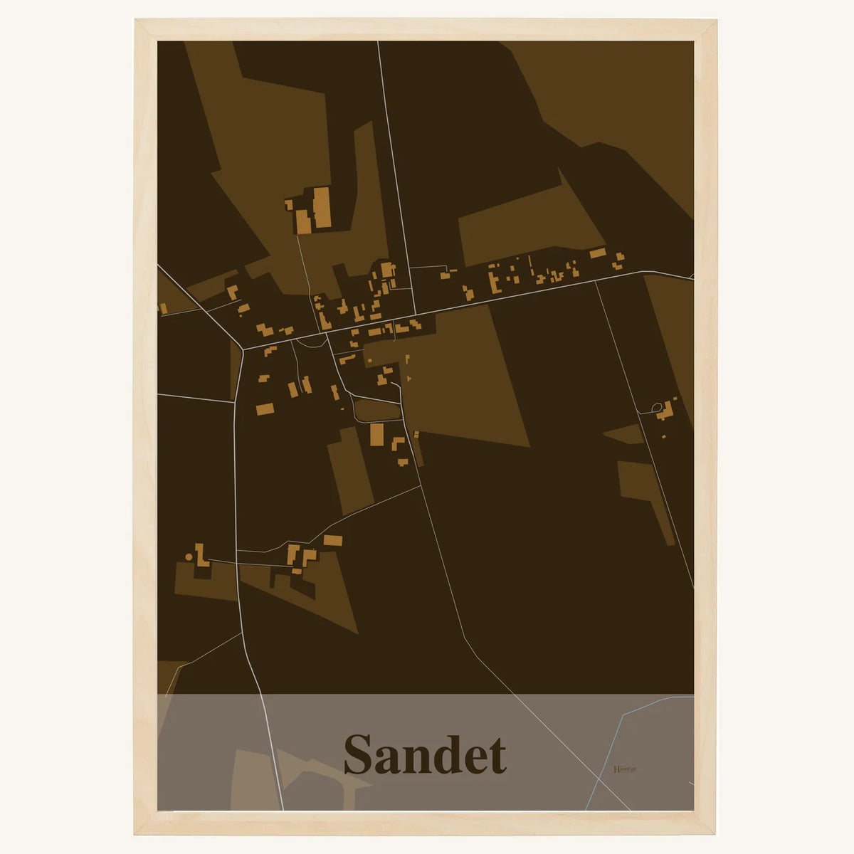 Sandet plakat – Firkantet 2026 – Mørk brun