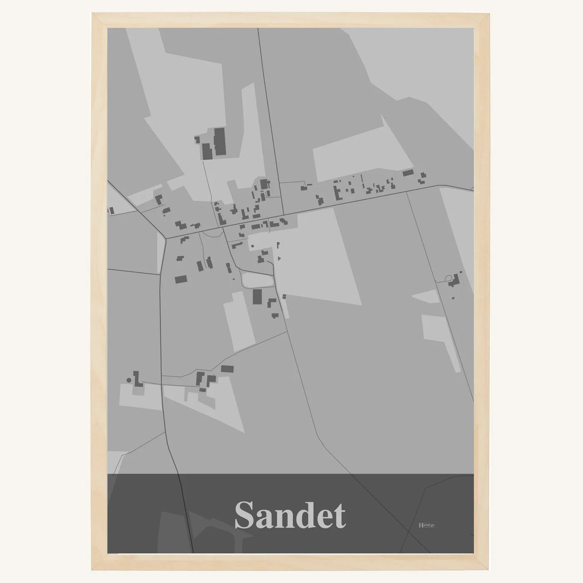 Sandet plakat – Firkantet 2026 – Lys pastel grå