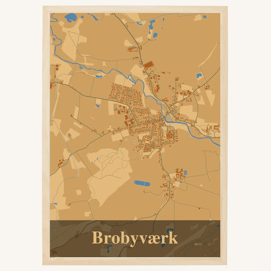 Brobyværk plakat – Firkantet 2026 – Lys pastel brun