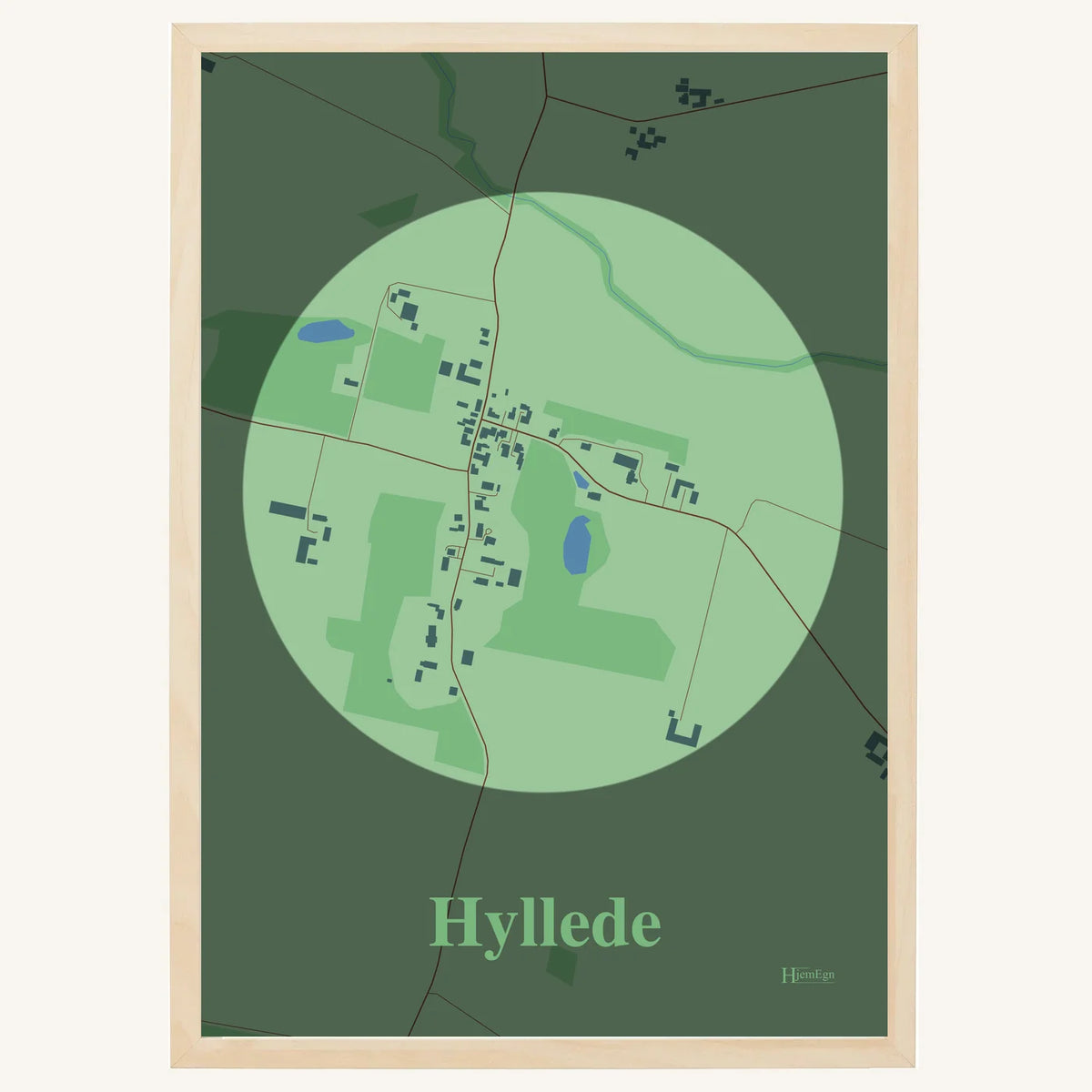 Hyllede plakat – Centrum 2026 – Lys pastel grøn