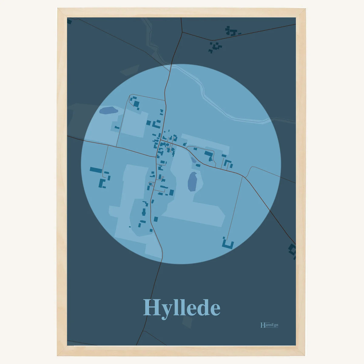 Hyllede plakat – Centrum 2026 – Lys pastel blå