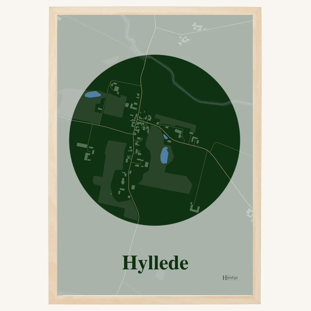 Hyllede plakat – Centrum 2026 – Mørk grøn