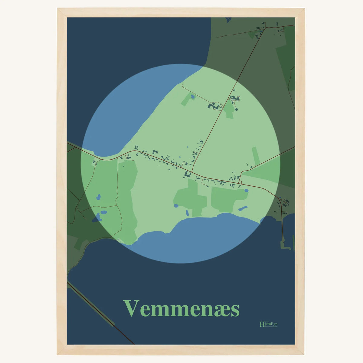 Vemmenæs plakat – Centrum 2026 – Lys pastel grøn