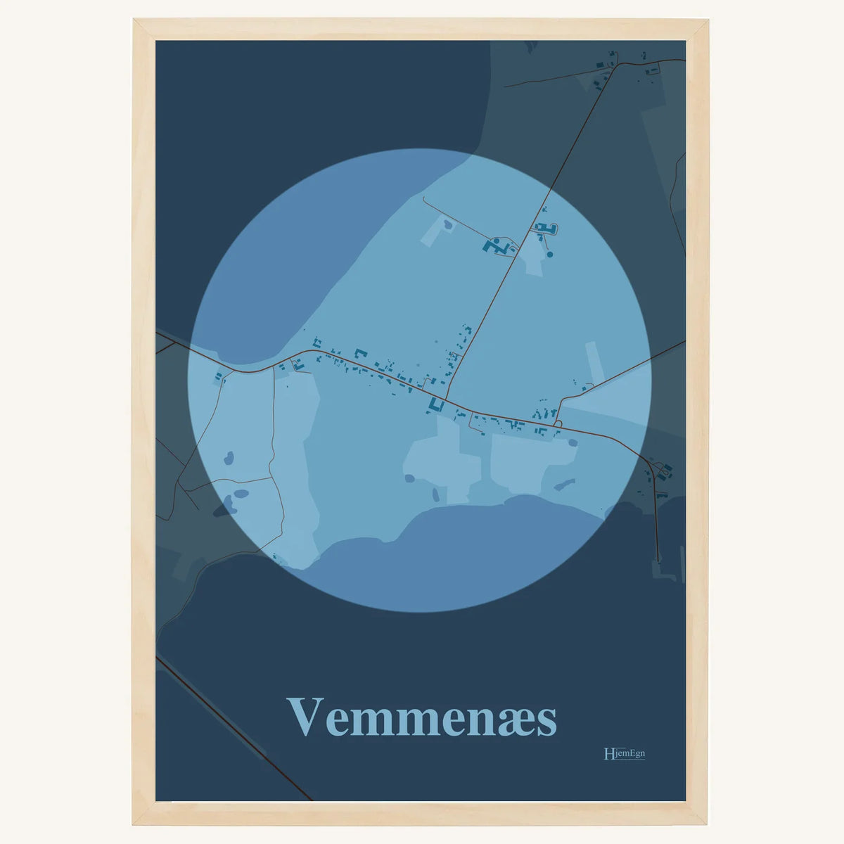 Vemmenæs plakat – Centrum 2026 – Lys pastel blå