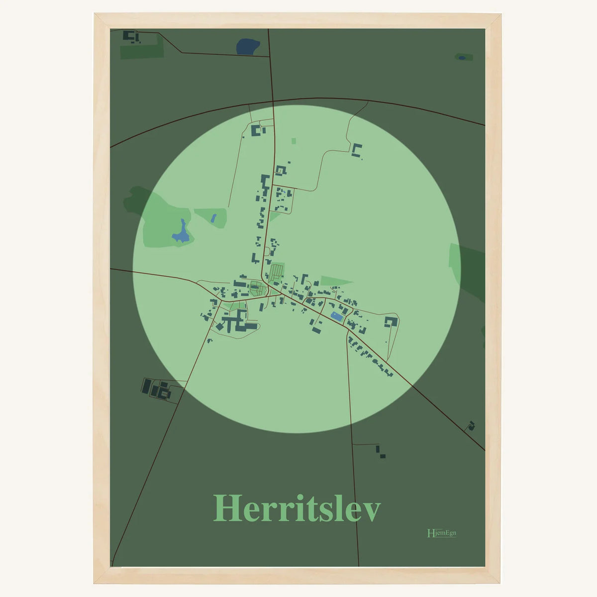 Herritslev plakat – Centrum 2026 – Lys pastel grøn