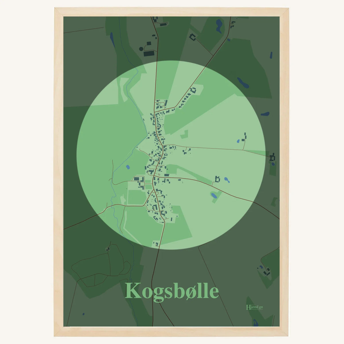 Kogsbølle plakat – Centrum 2026 – Lys pastel grøn