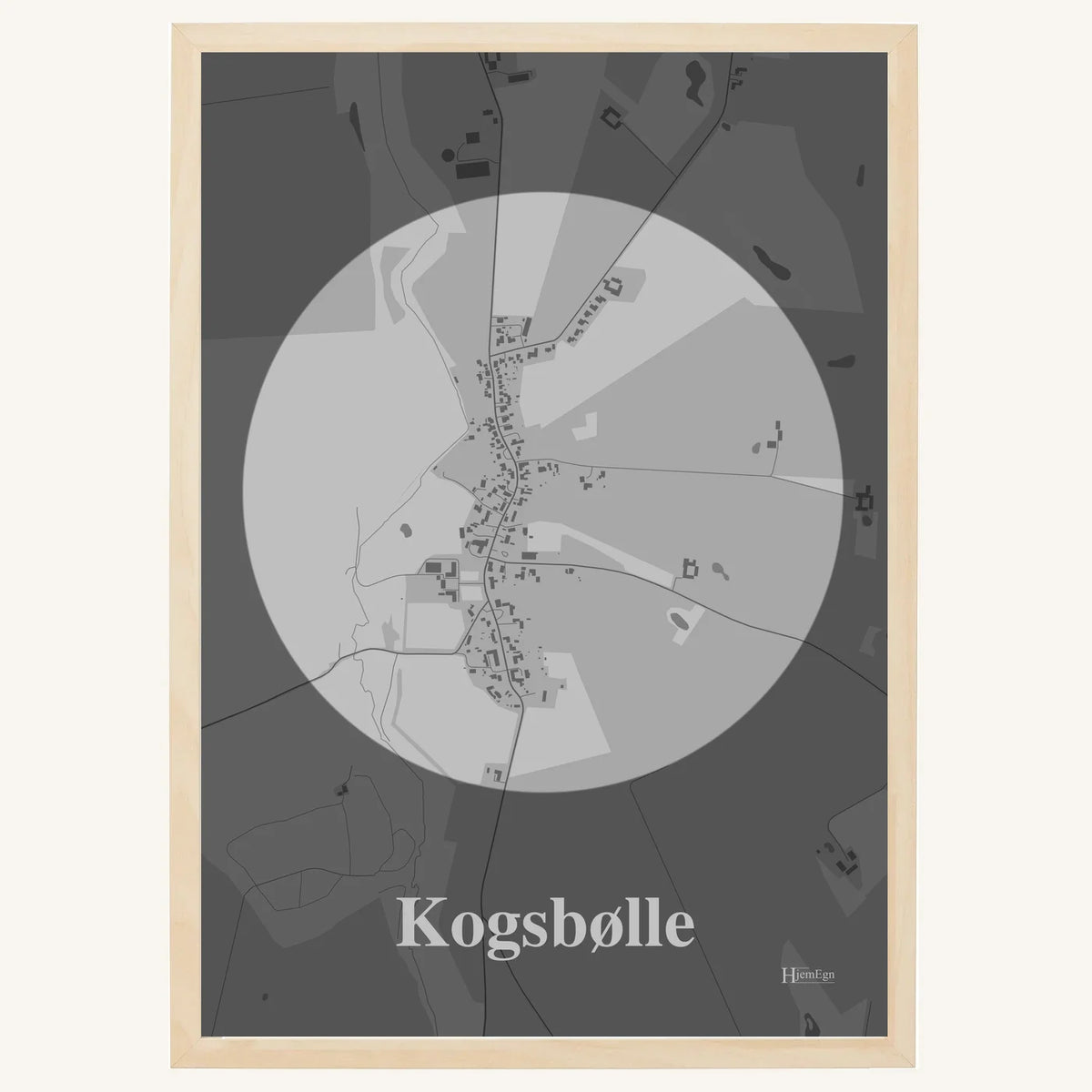 Kogsbølle plakat – Centrum 2026 – Lys pastel grå