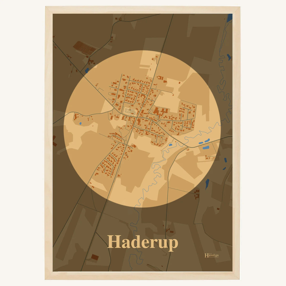Haderup plakat – Centrum 2026 – Lys pastel brun