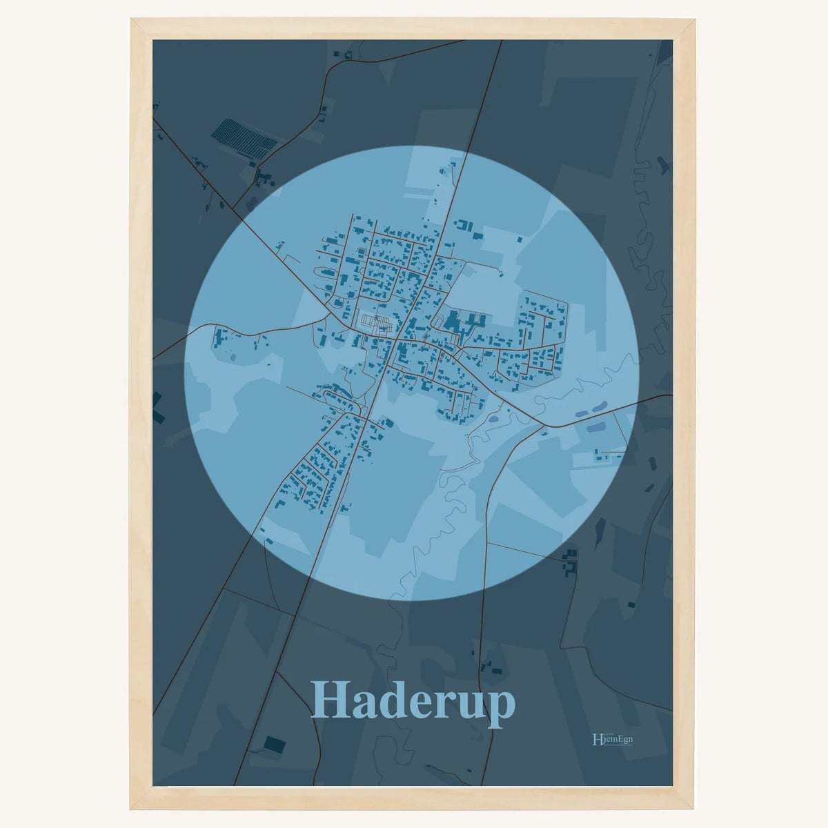 Haderup plakat – Centrum 2026 – Lys pastel blå