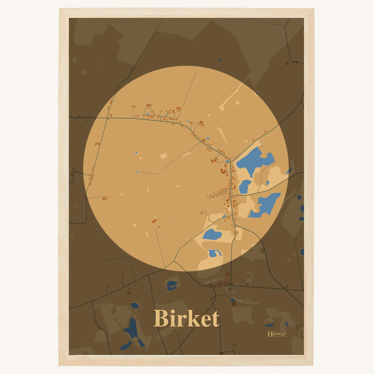 Birket plakat – Centrum 2026 – Lys pastel brun
