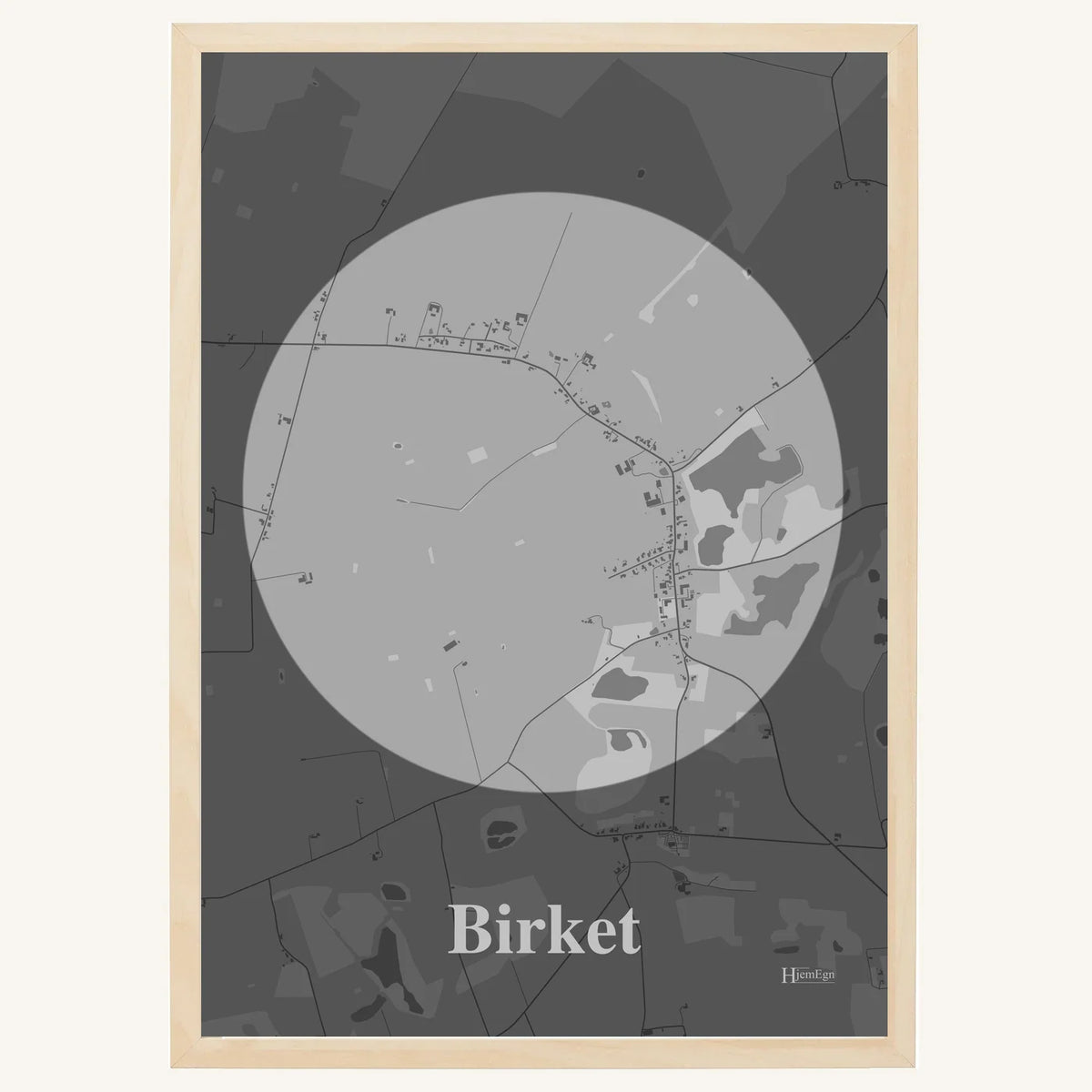 Birket plakat – Centrum 2026 – Lys pastel grå