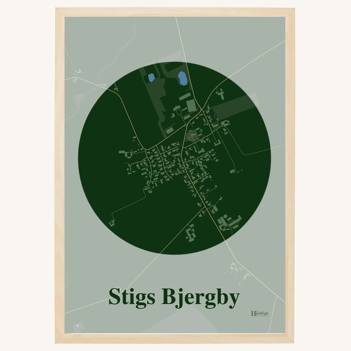 Stigs Bjergby plakat – Centrum 2026 – Mørk grøn