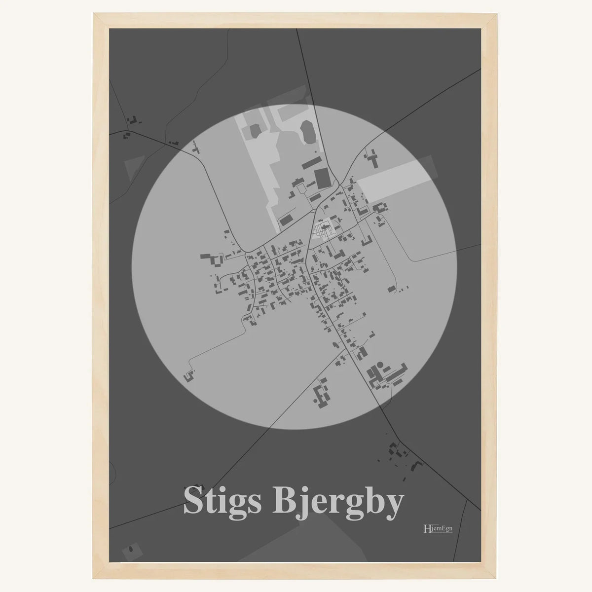 Stigs Bjergby plakat – Centrum 2026 – Lys pastel grå
