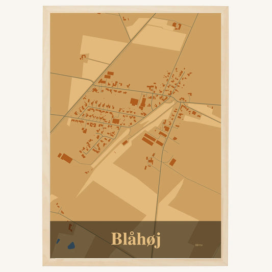 Blåhøj plakat – Firkantet 2026 – Lys pastel brun